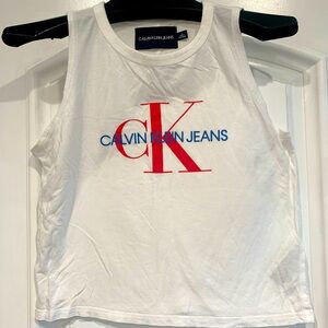 Calven Klein white thank